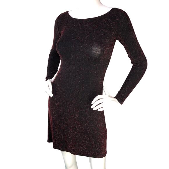 Jump Apparel Womens Size 1/2 Dress Stretch Long Sleeve Round Neck Red USA Made - Picture 1 of 16